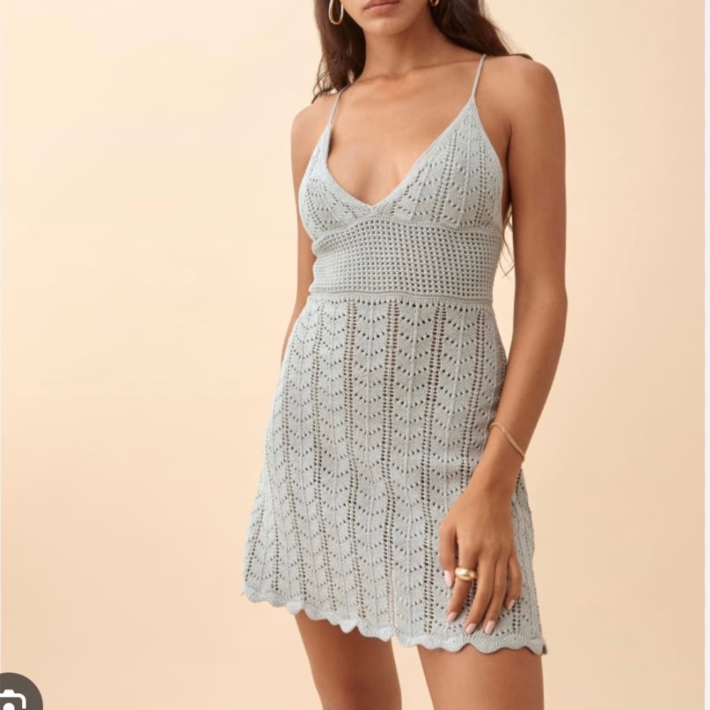 Reformation Junio Open Knit Dress Size Small